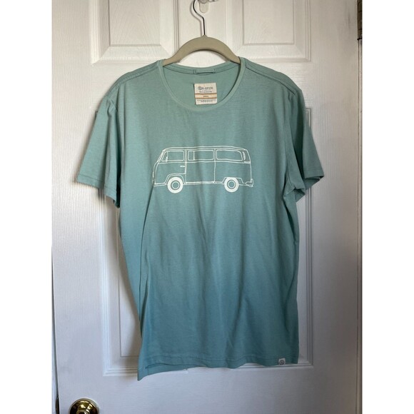 Marine Layer Re Spun Men's Small Blue Van Graphic 140892 Crew Neck T-Shirt - Picture 1 of 9